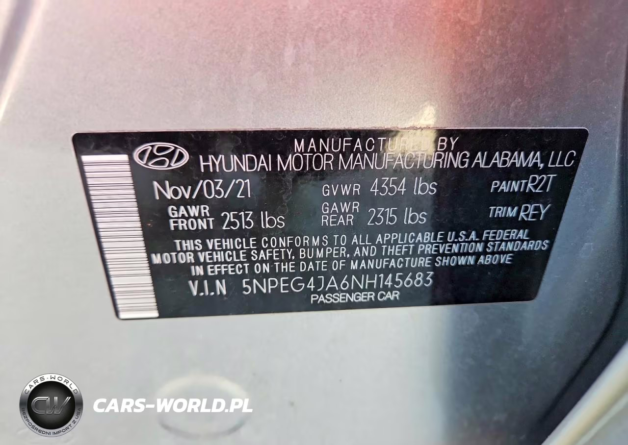 2022 Hyundai Sonata Se VIN:5NPEG4JA6NH145683 - 12