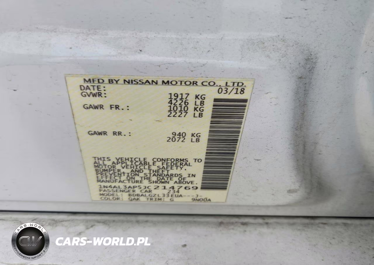 2018 Nissan Altima 2.5 S VIN:1N4AL3AP5JC214769 - 12