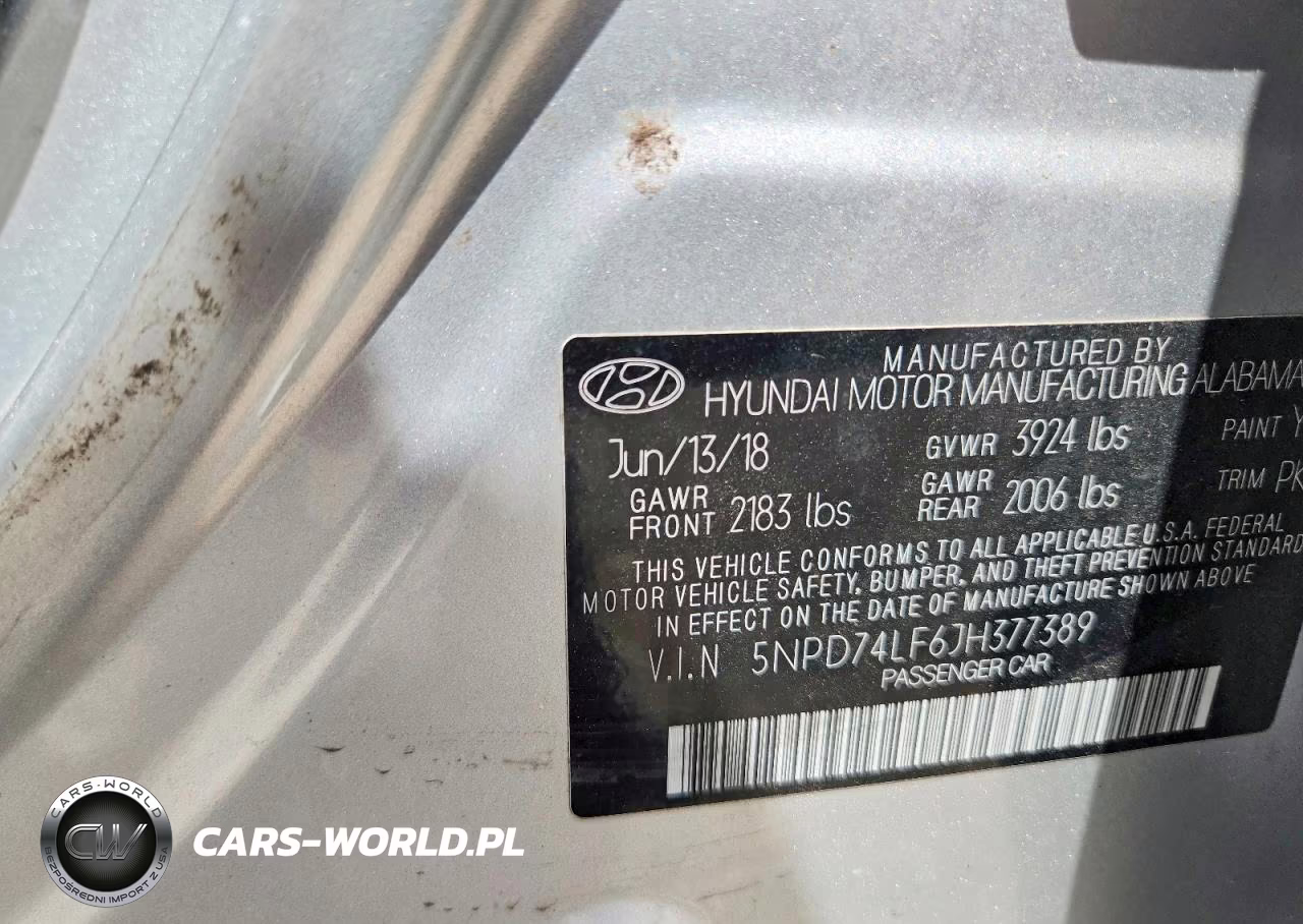 2018 Hyundai Elantra Se VIN:5NPD74LF6JH377389 - 13