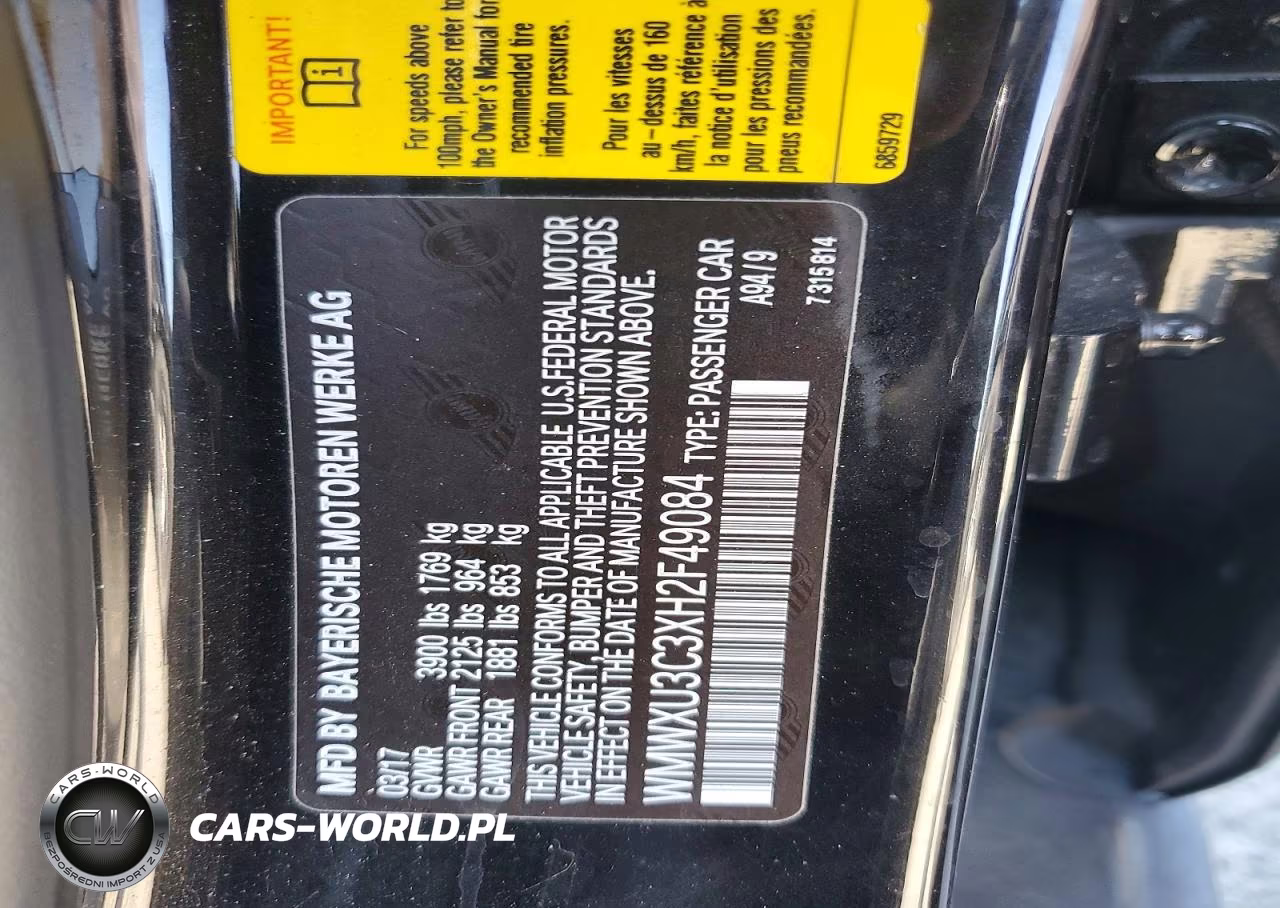 2017 Mini Cooper S VIN:WMWXU3C3XH2F49084 - 12