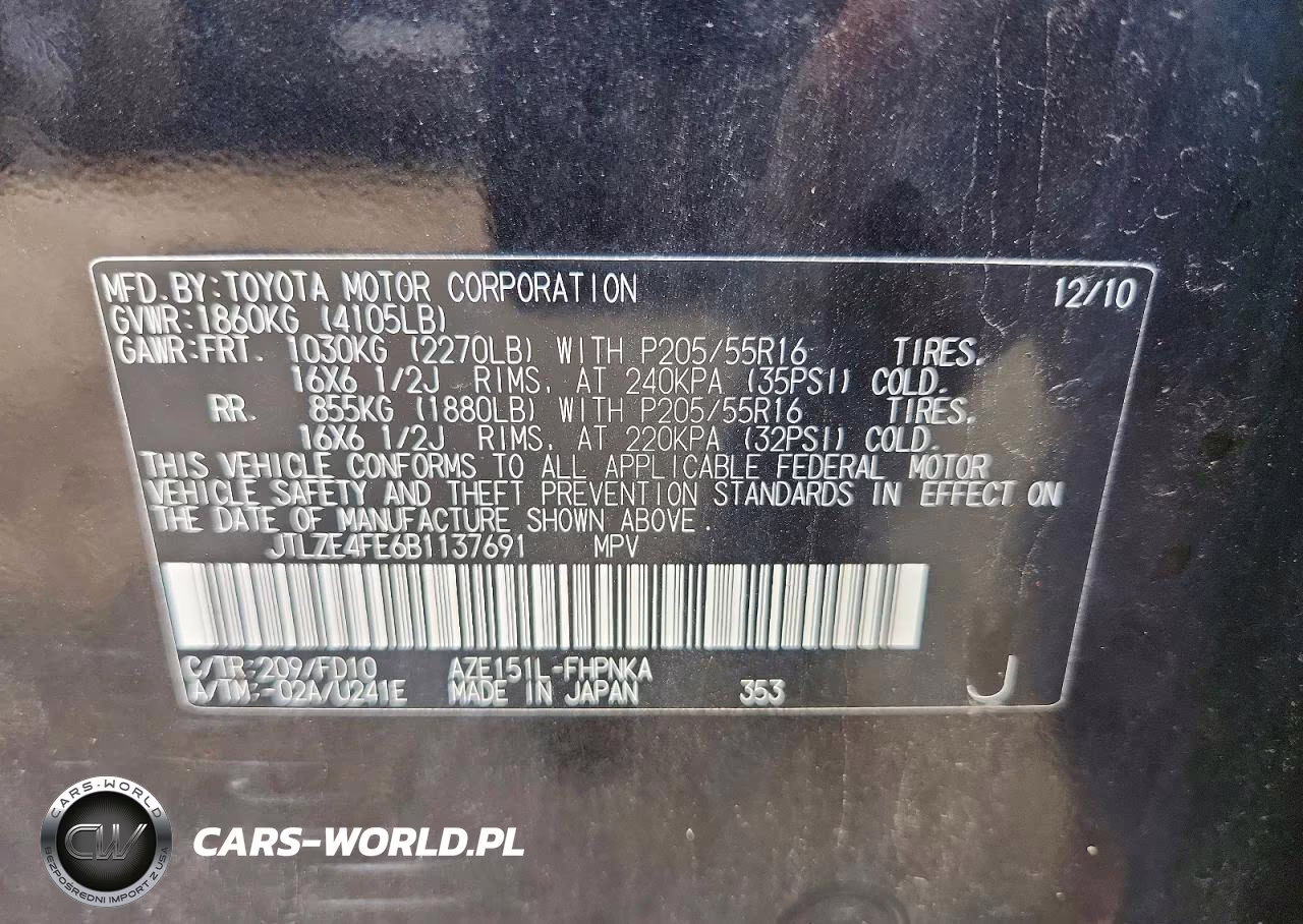 2011 Scion Xb Base VIN:JTLZE4FE6B1137691 - 12