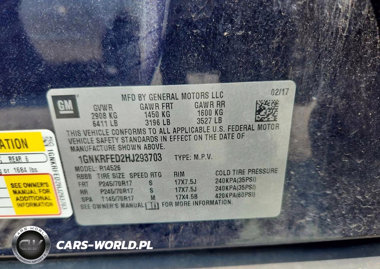 2017 Chevrolet Traverse Ls VIN:1GNKRFED2HJ293703 - 14