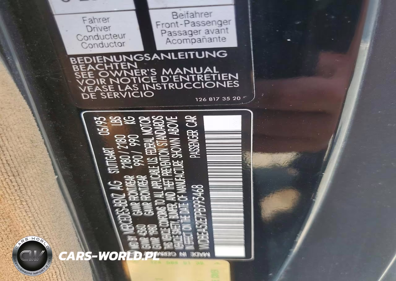 1993 Mercedes-Benz 300 Ce VIN:WDBEA52E7PB993468 - 12