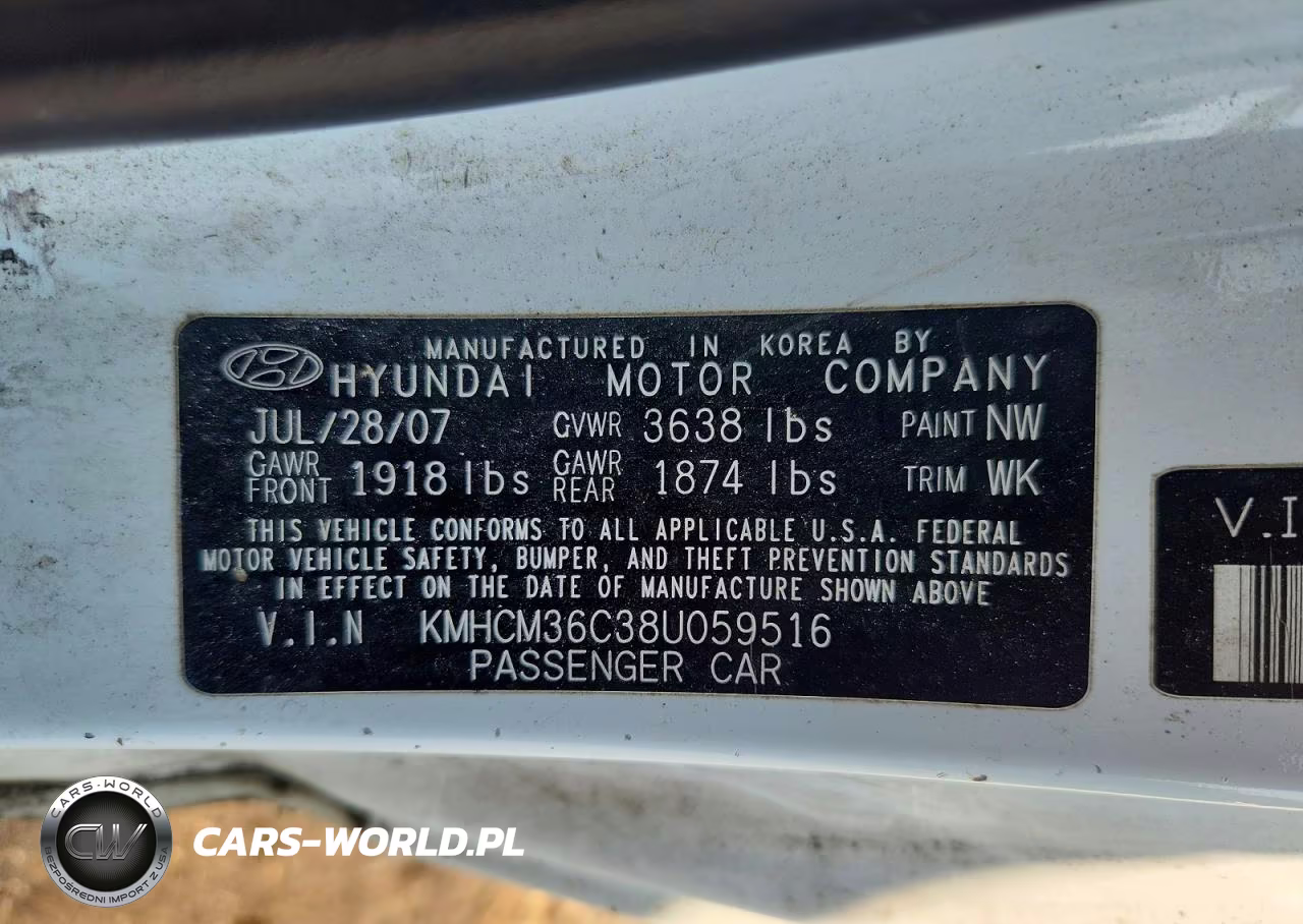 2008 Hyundai Accent Gs VIN:KMHCM36C38U059516 - 13