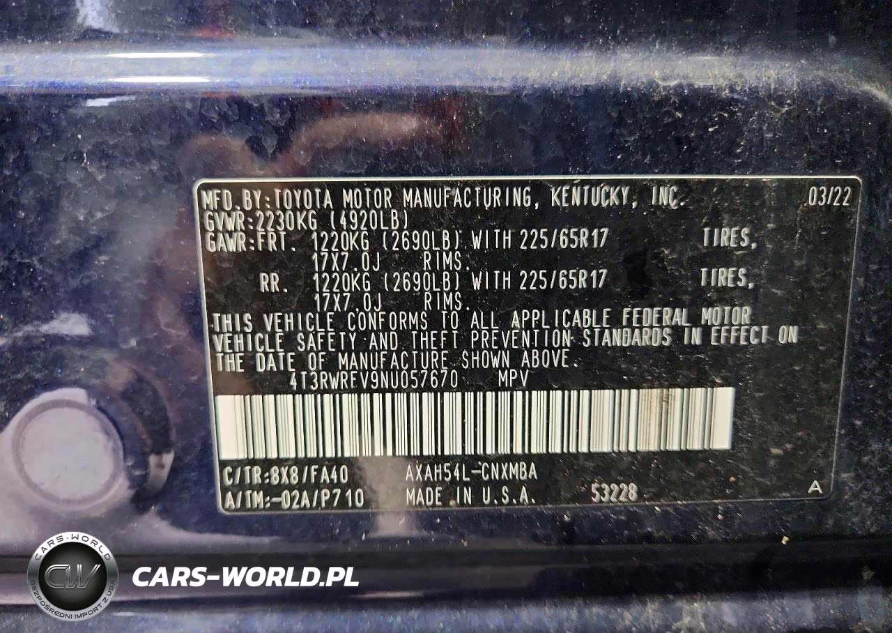 2022 Toyota Rav4 Xle VIN:4T3RWRFV9NU057670 - 12