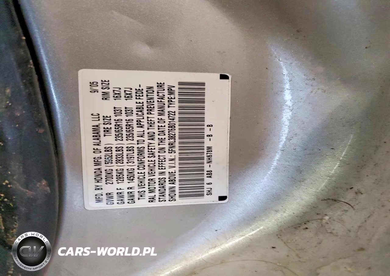 2006 Honda Odyssey Lx VIN:5FNRL38276B014722 - 13