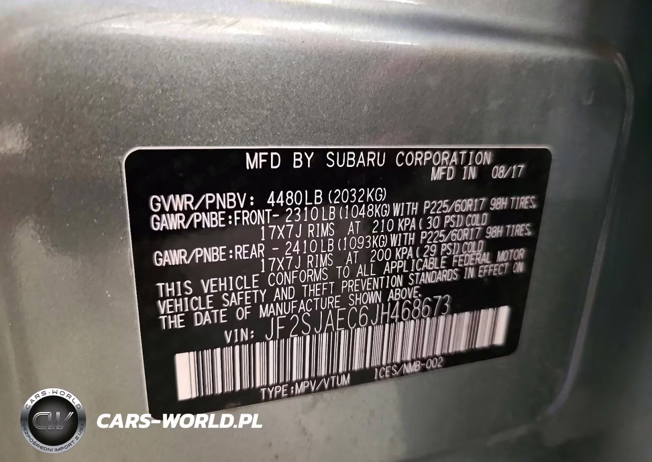 2018 Subaru Forester 2.5I Premium VIN:JF2SJAEC6JH468673 - 13