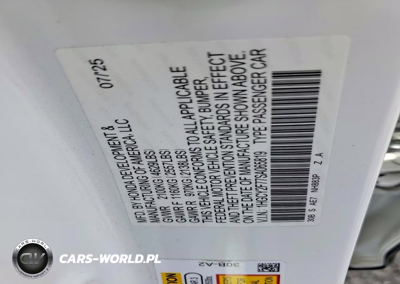 2025 Honda Accord Hybrid Sport-L VIN:1HGCY2F77SA065819 - 12