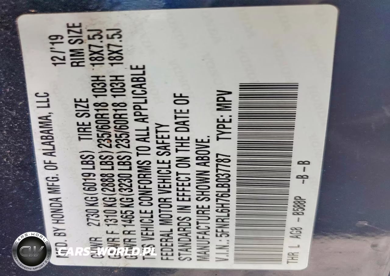 2020 Honda Odyssey Exl VIN:5FNRL6H76LB037787 - 14