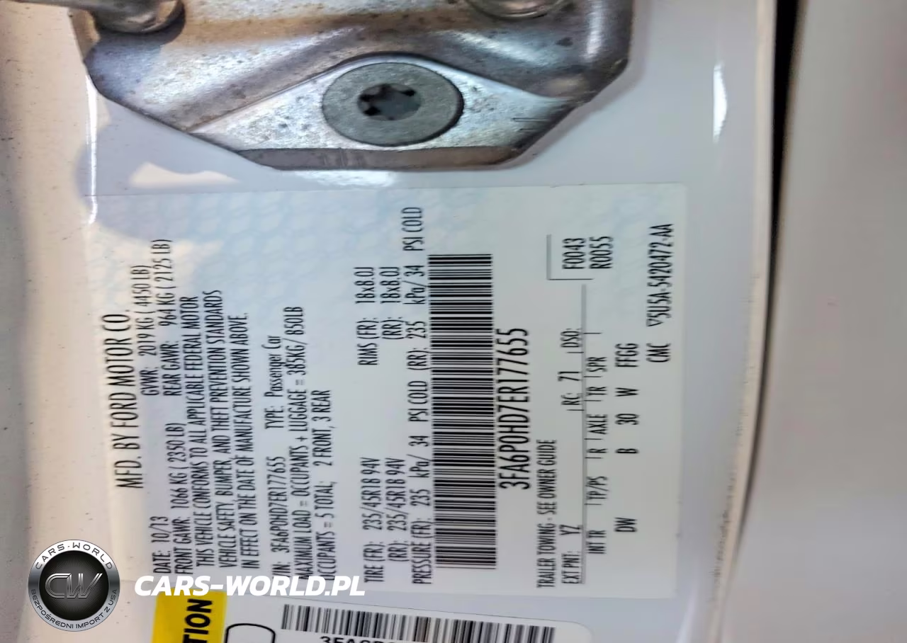 2014 Ford Fusion Se VIN:3FA6P0HD7ER177655 - 12