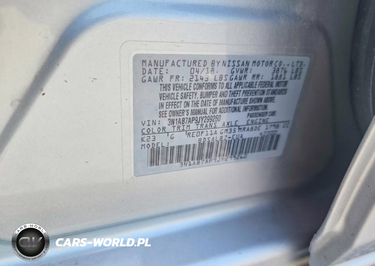 2018 Nissan Sentra S VIN:3N1AB7AP9JY299260 - 12