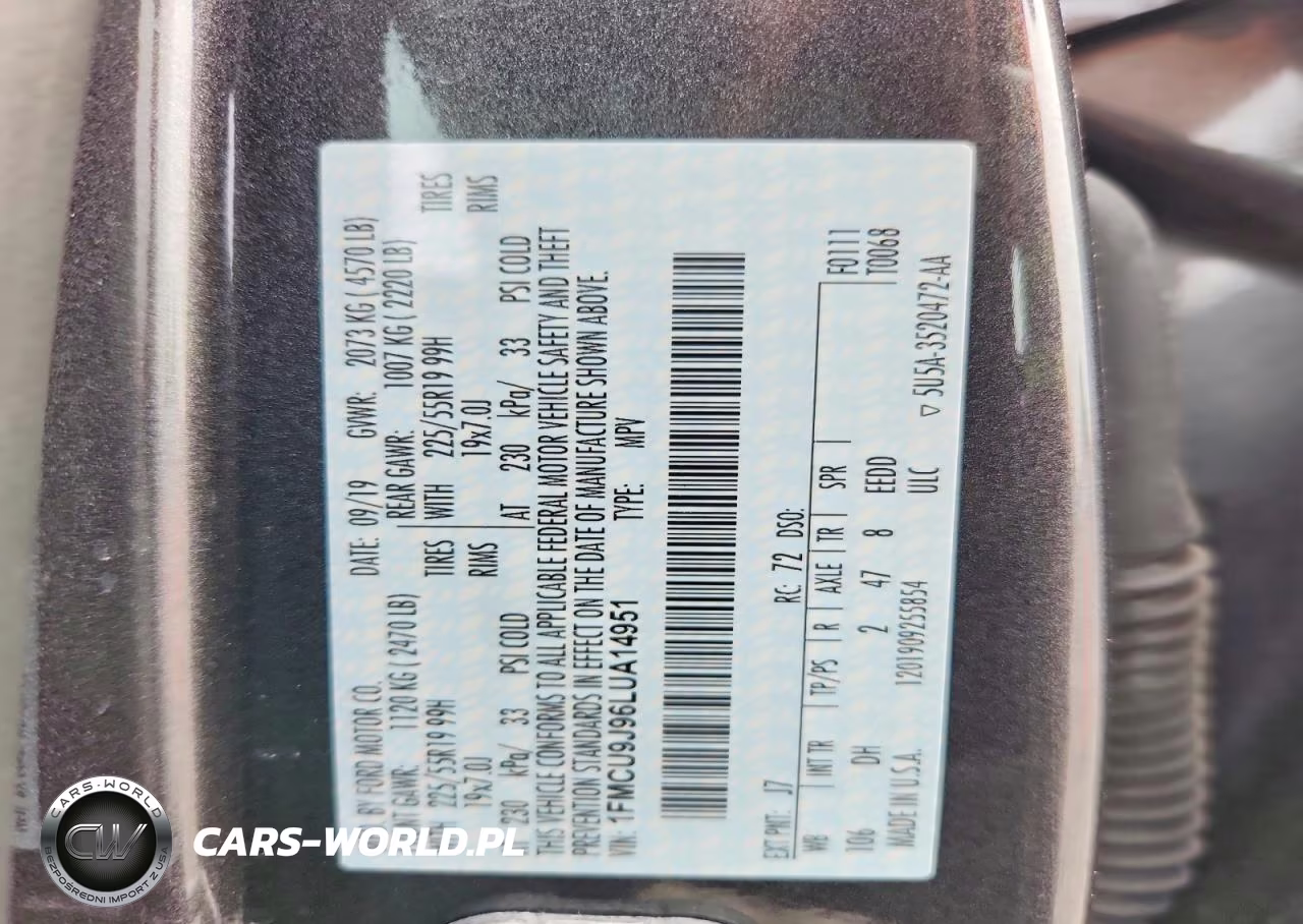 2020 Ford Escape Titanium VIN:1FMCU9J96LUA14951 - 12