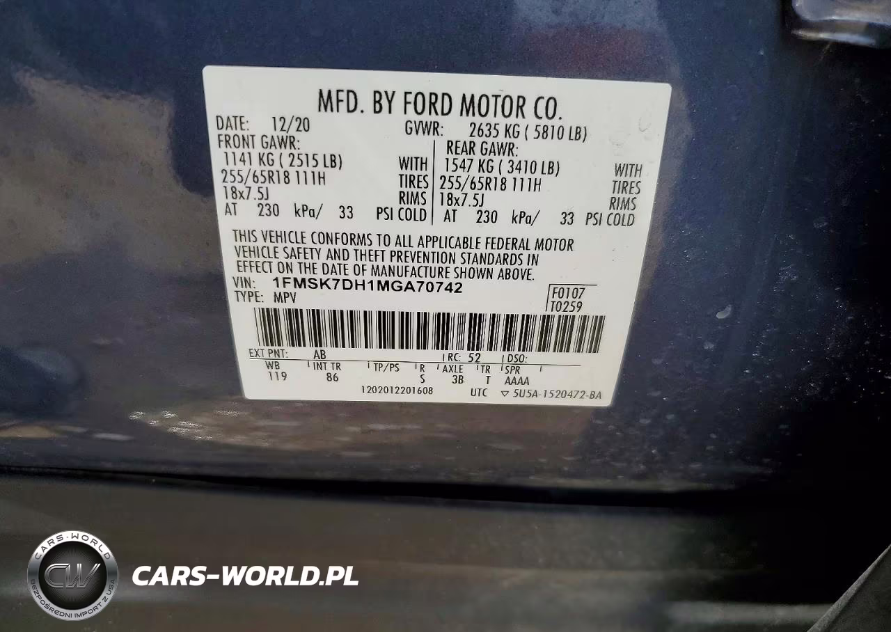 2021 Ford Explorer Xlt VIN:1FMSK7DH1MGA70742 - 13