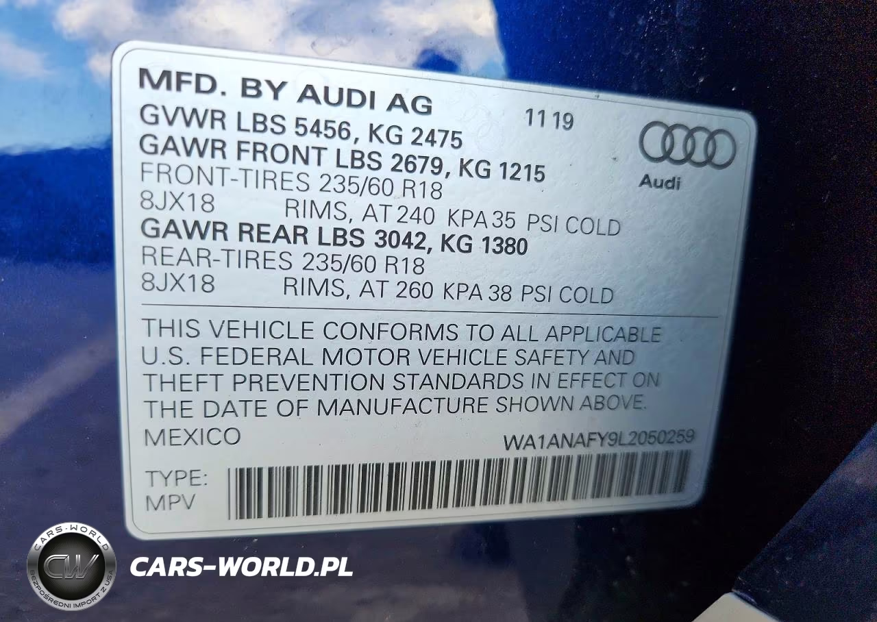 2020 Audi Q5 Premium VIN:WA1ANAFY9L2050259 - 13