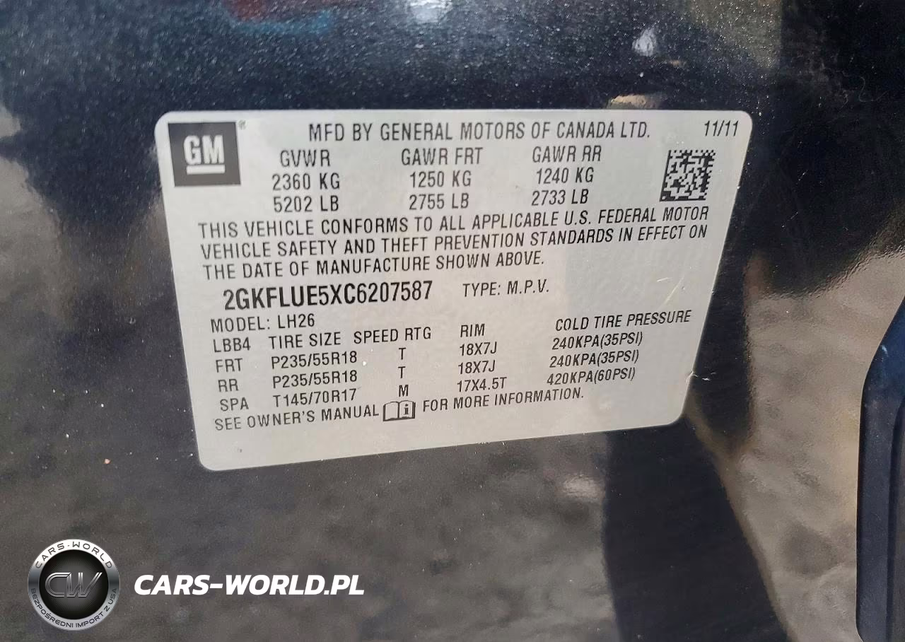 2012 GMC Terrain Slt VIN:2GKFLUE5XC6207587 - 13