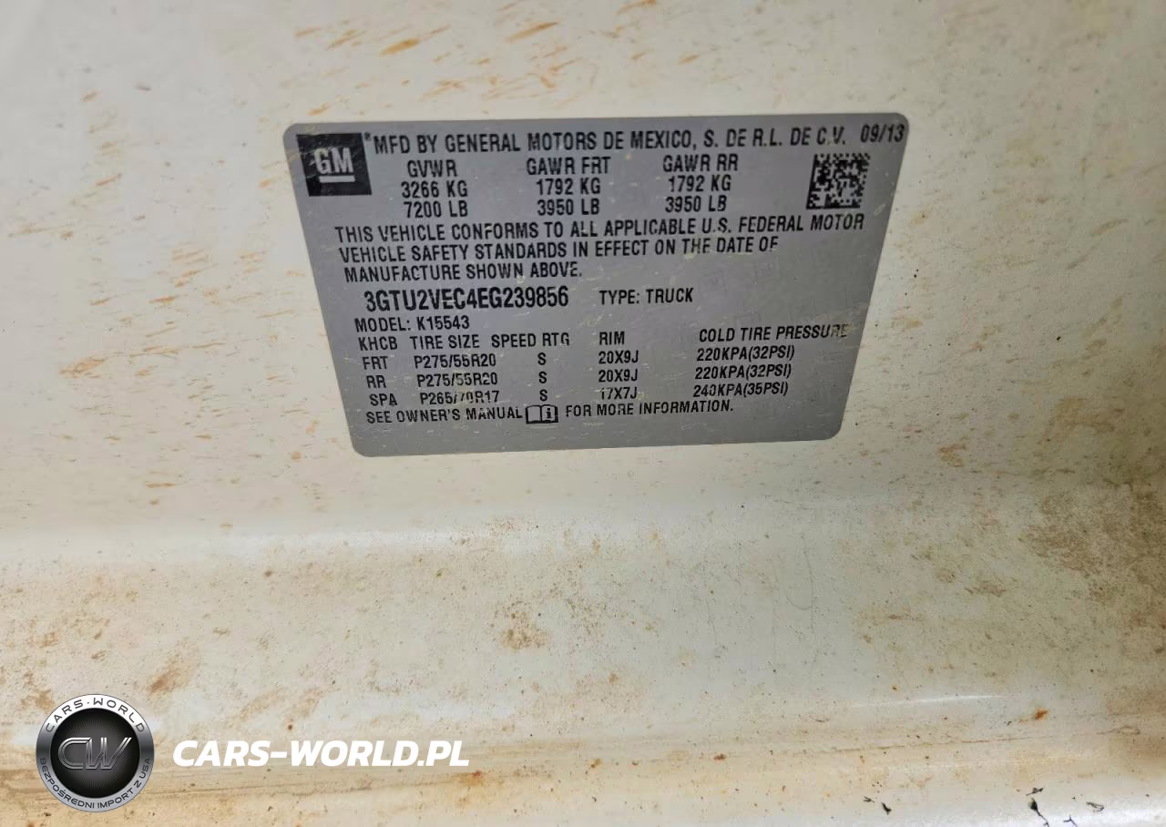 2014 GMC Sierra K1500 Slt VIN:3GTU2VEC4EG239856 - 12