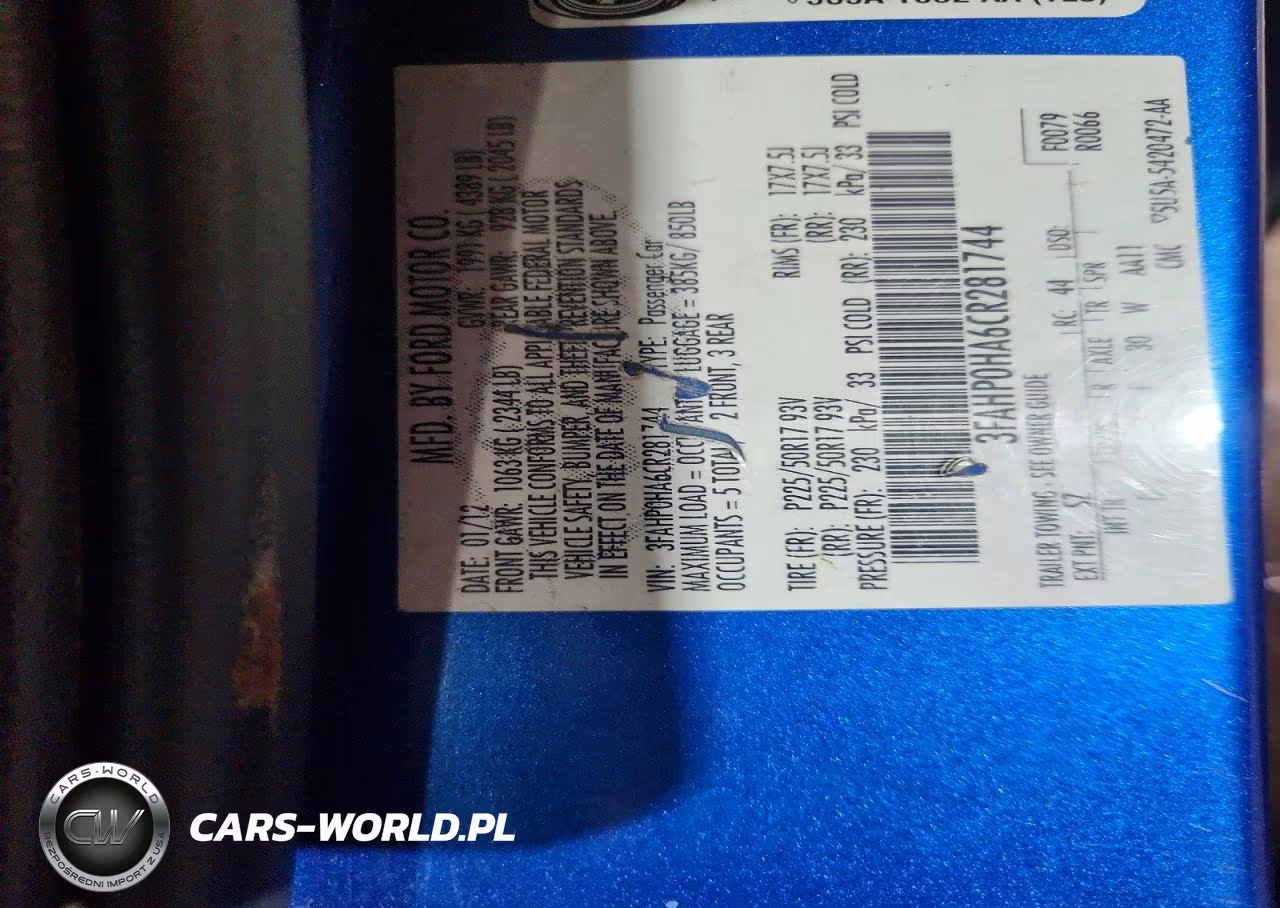 2012 FORD FUSION SE VIN:3FAHP0HA6CR281744 - 13