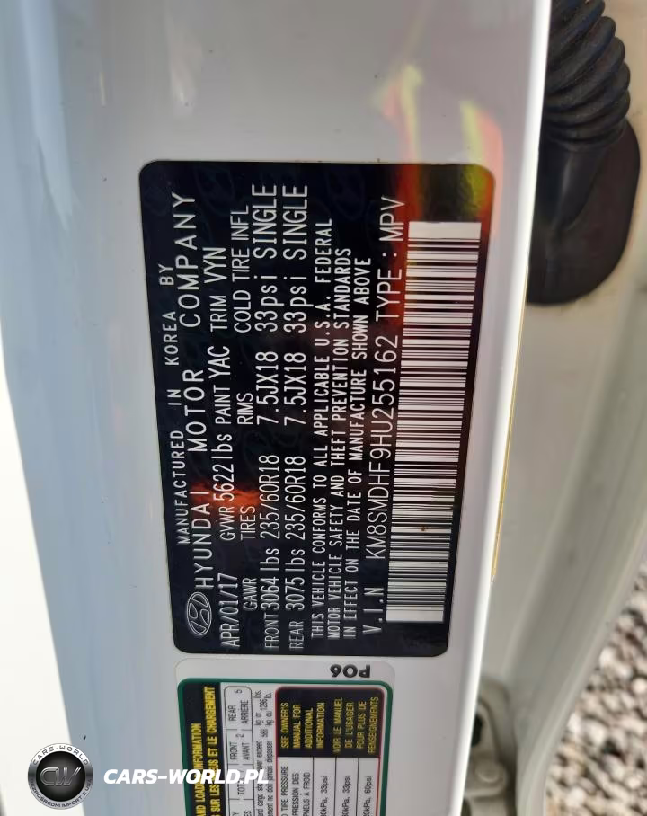 2017 Hyundai Santa Fe Se VIN:KM8SMDHF9HU255162 - 14