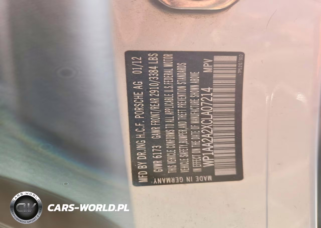 2012 Porsche Cayenne VIN:WP1AA2A2XCLA07214 - 13