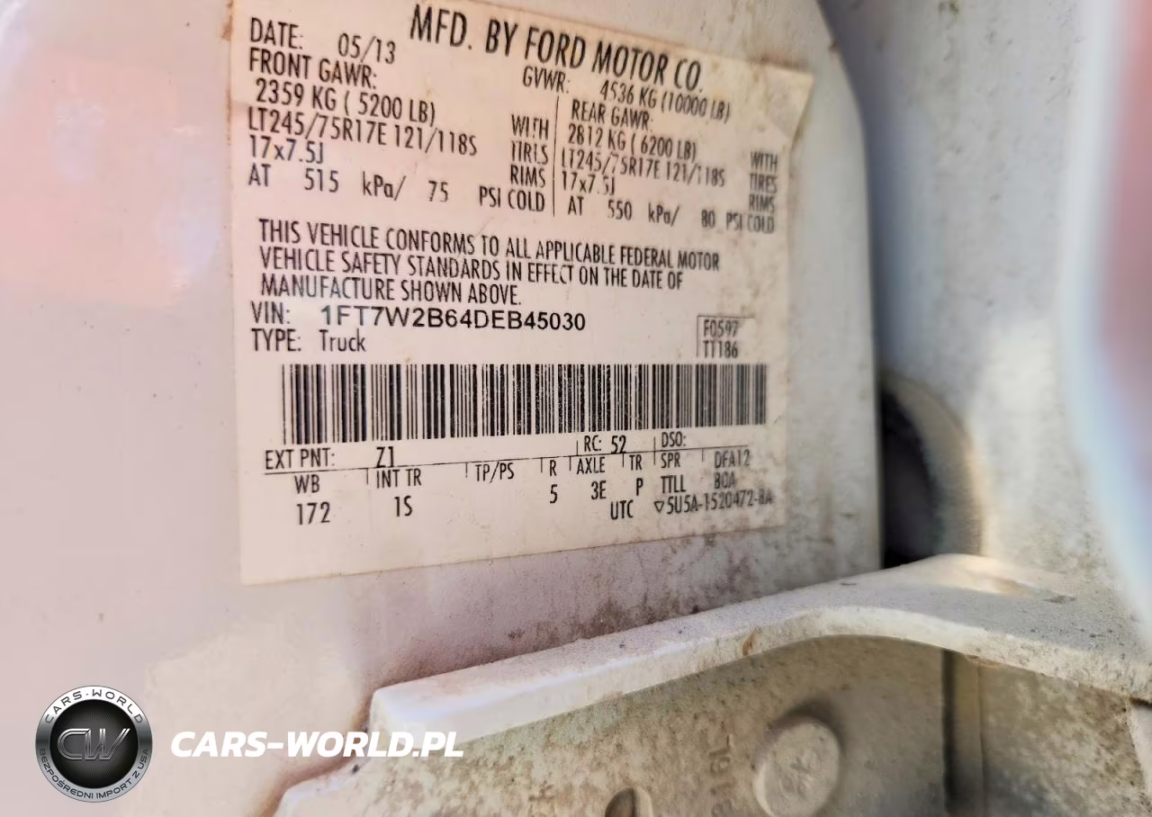 2013 Ford F250 VIN:1FT7W2B64DEB45030 - 12
