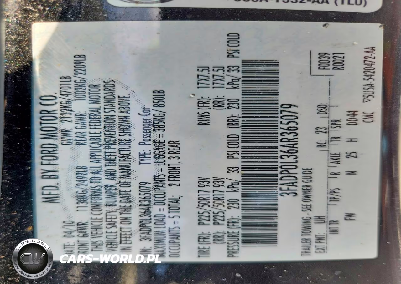 2010 Ford Fusion Hybrid VIN:3FADP0L36AR365079 - 12