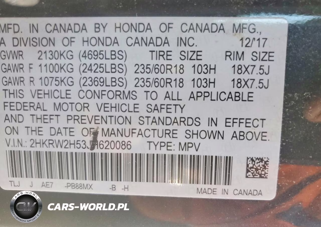 2018 Honda Cr-V Ex VIN:2HKRW2H53JH620086 - 13
