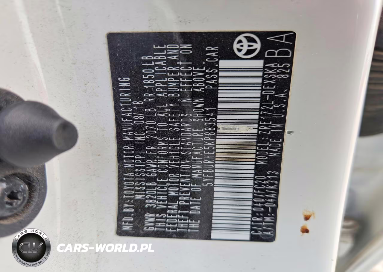 2019 Toyota Corolla Se VIN:5YFBURHE5KP883541 - 13