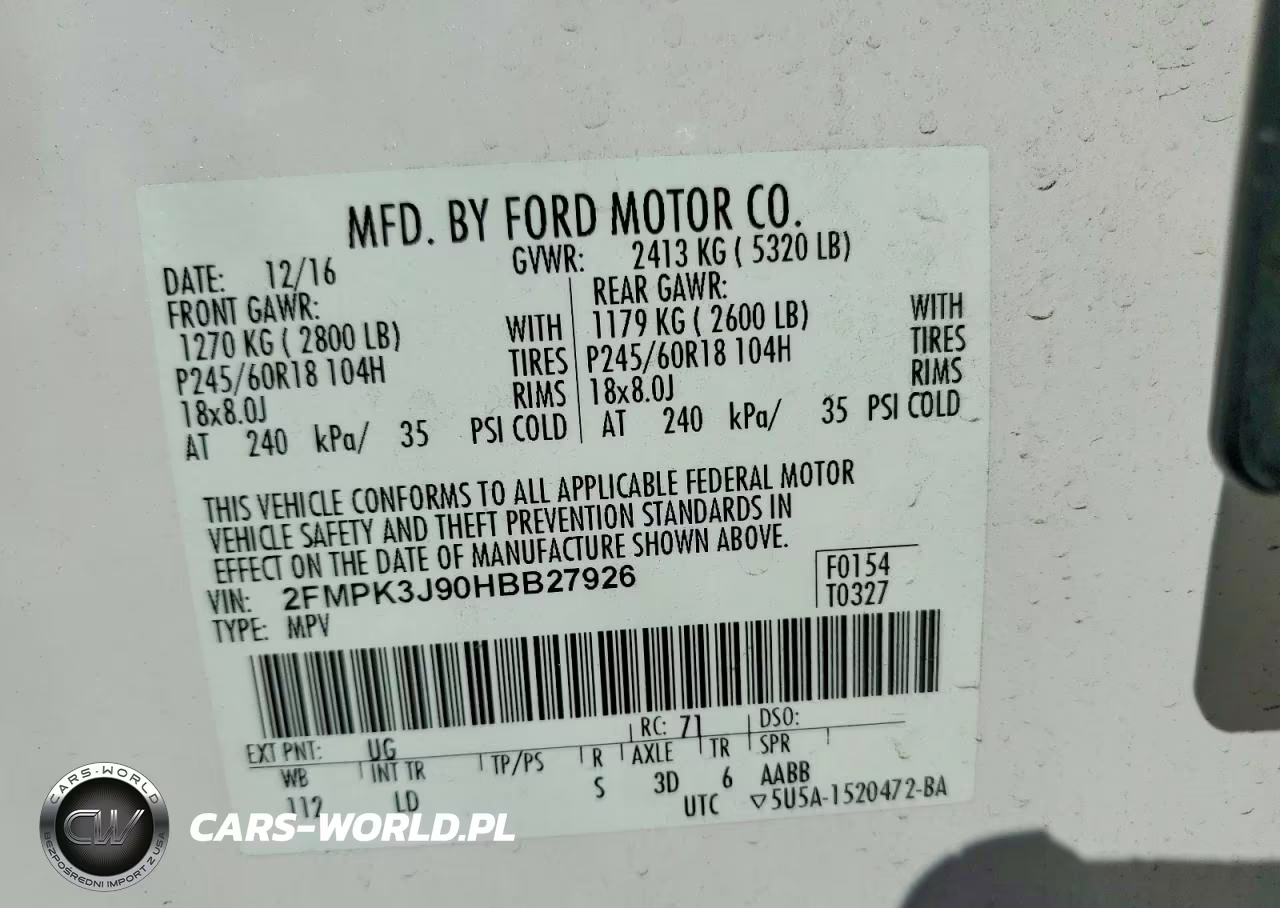 2017 Ford Edge Sel VIN:2FMPK3J90HBB27926 - 13