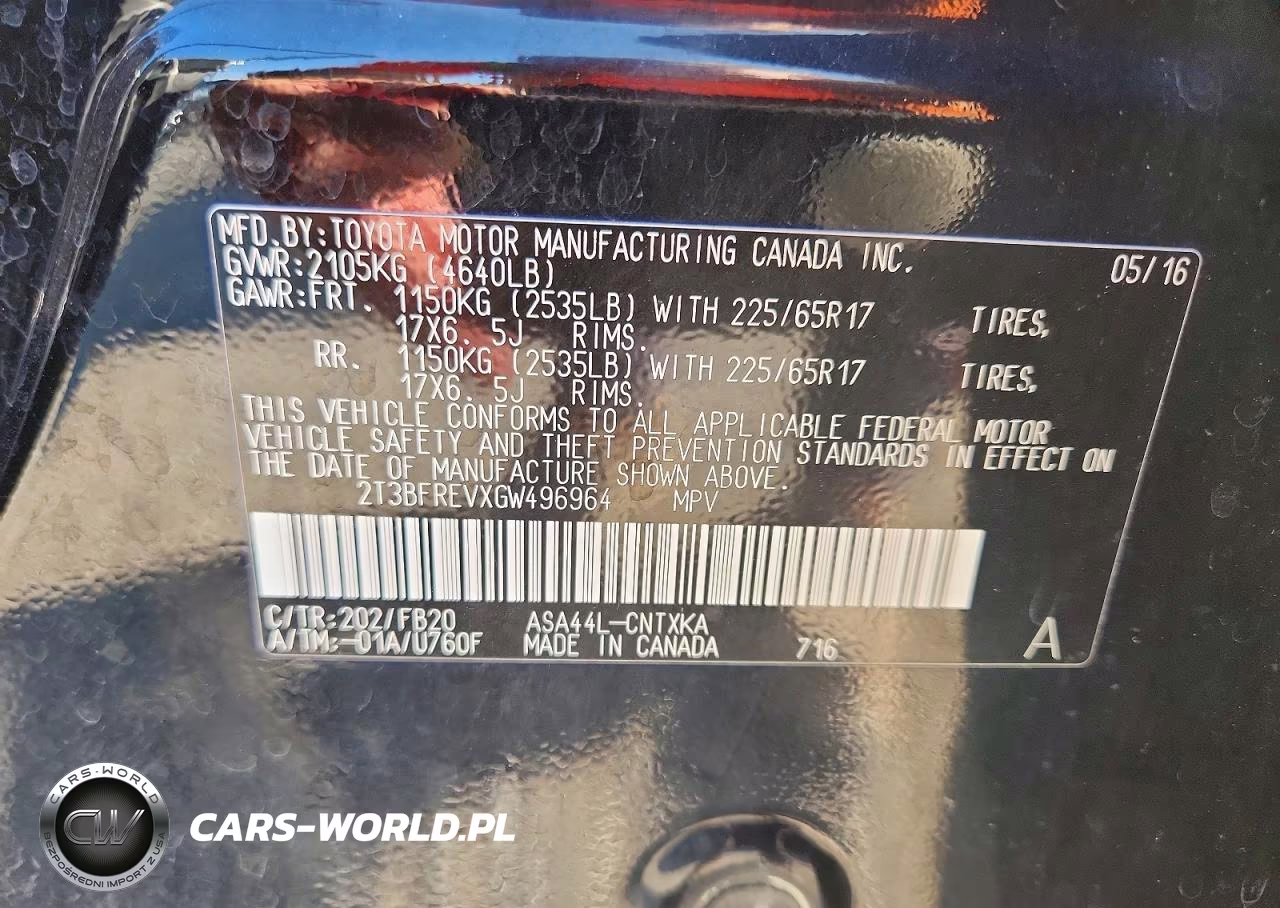 2016 Toyota Rav4 Le VIN:2T3BFREVXGW496964 - 13