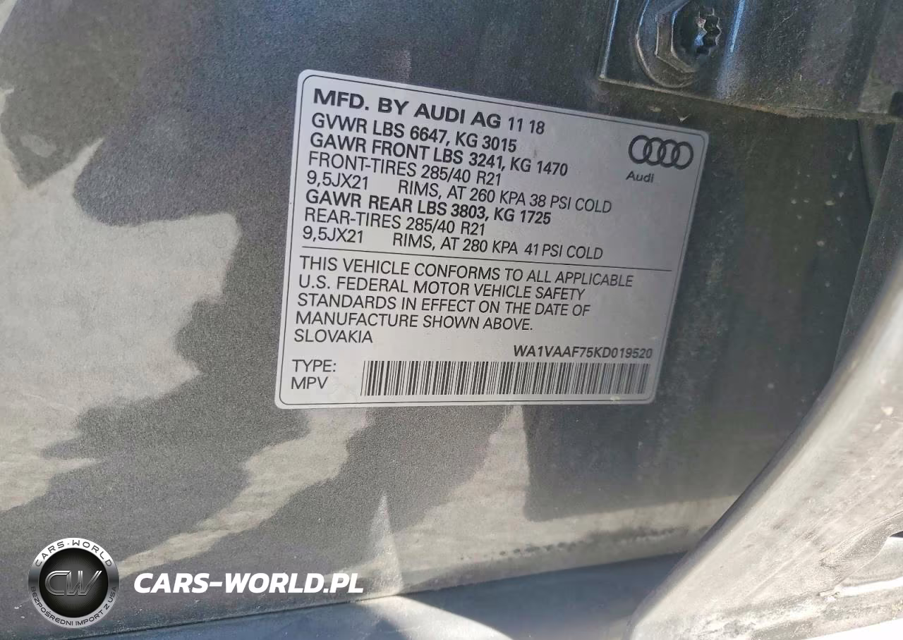 2019 Audi Q7 Prestige VIN:WA1VAAF75KD019520 - 13