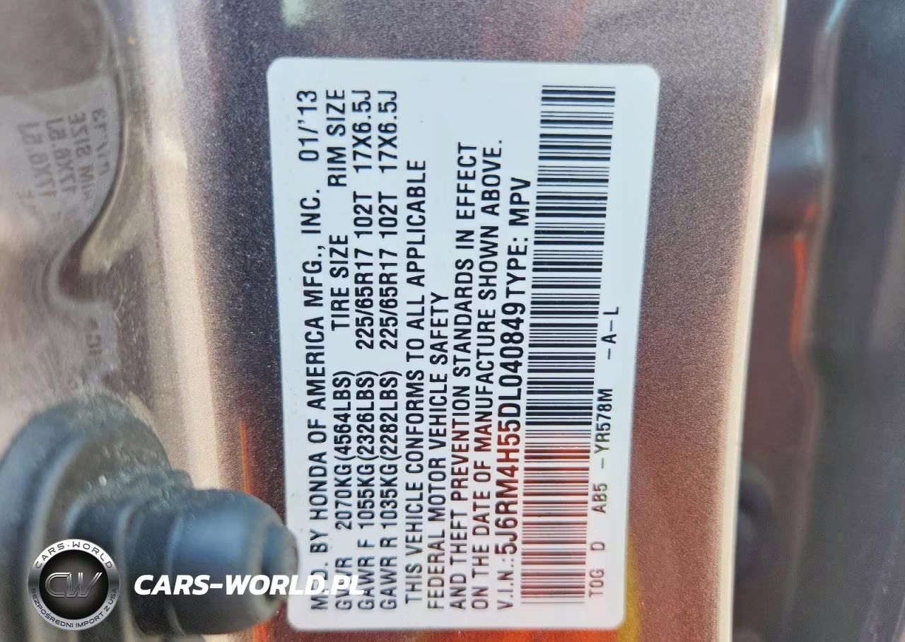 2013 Honda Cr-V Ex VIN:5J6RM4H55DL040849 - 13