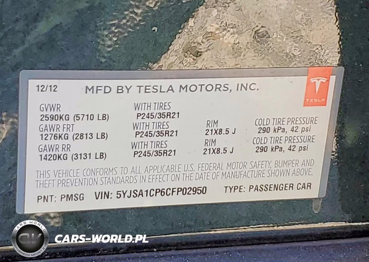 2012 Tesla Model S VIN:5YJSA1CP6CFP02950 - 12