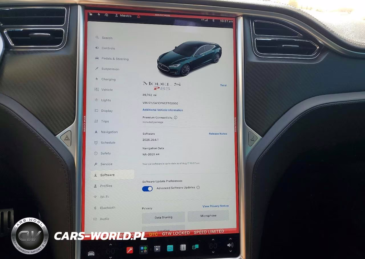 2012 Tesla Model S VIN:5YJSA1CP6CFP02950 - 9