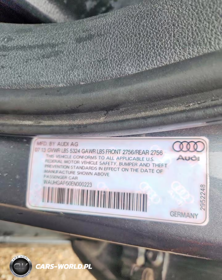 2014 Audi A6 VIN:WAUHGAFC0EN000223 - 12