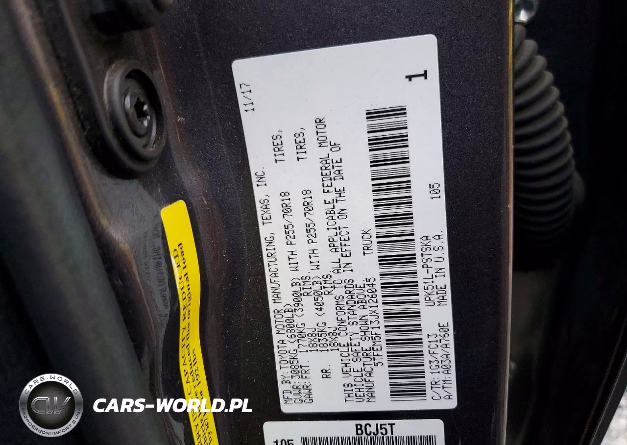 2018 Toyota Tundra Crewmax Sr5 VIN:5TFEM5F13JX126045 - 12
