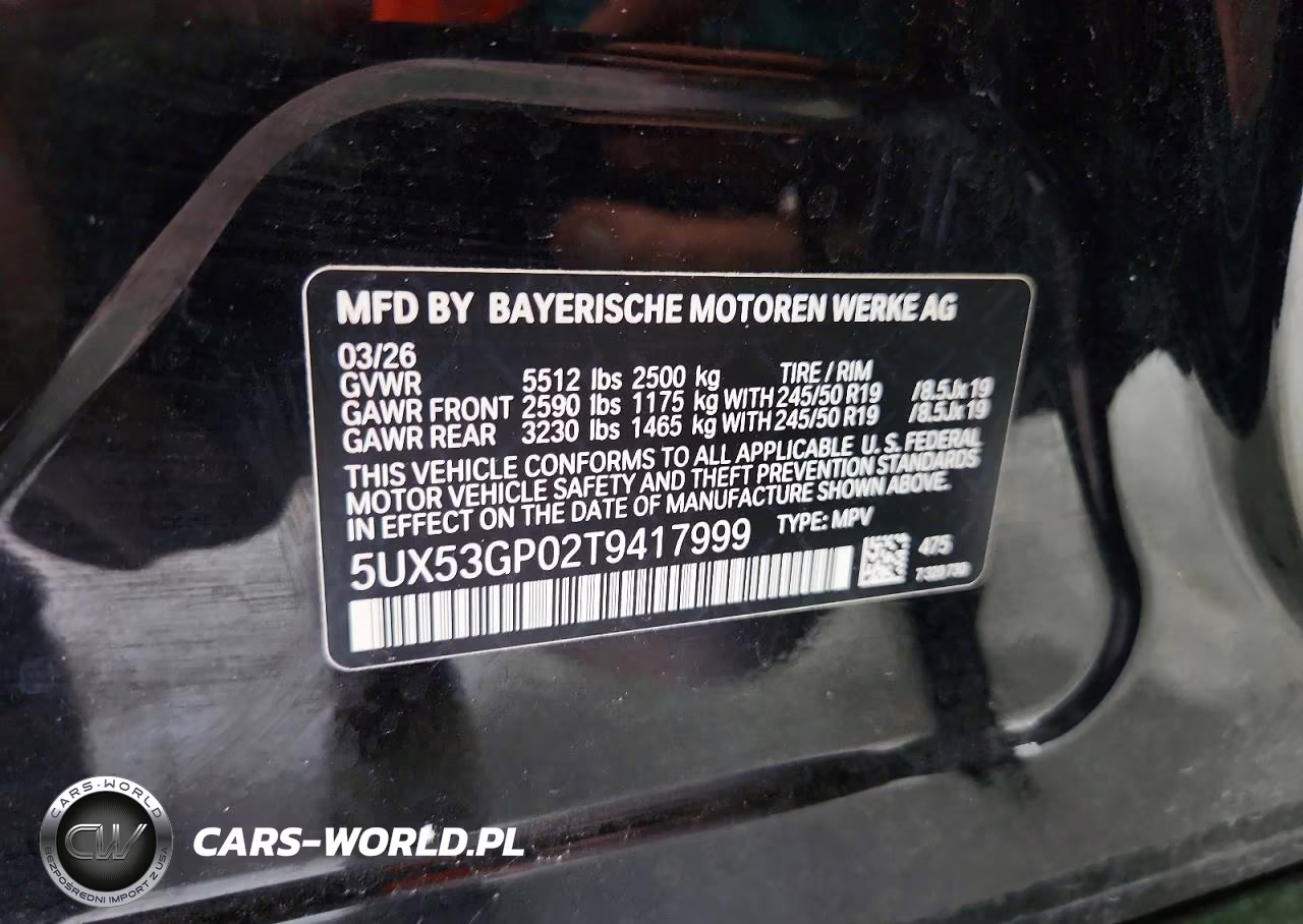 2026 B M W X Series X3 4D Suv 30 xDrive Msport VIN:5UX53GP02T9417999 - 12