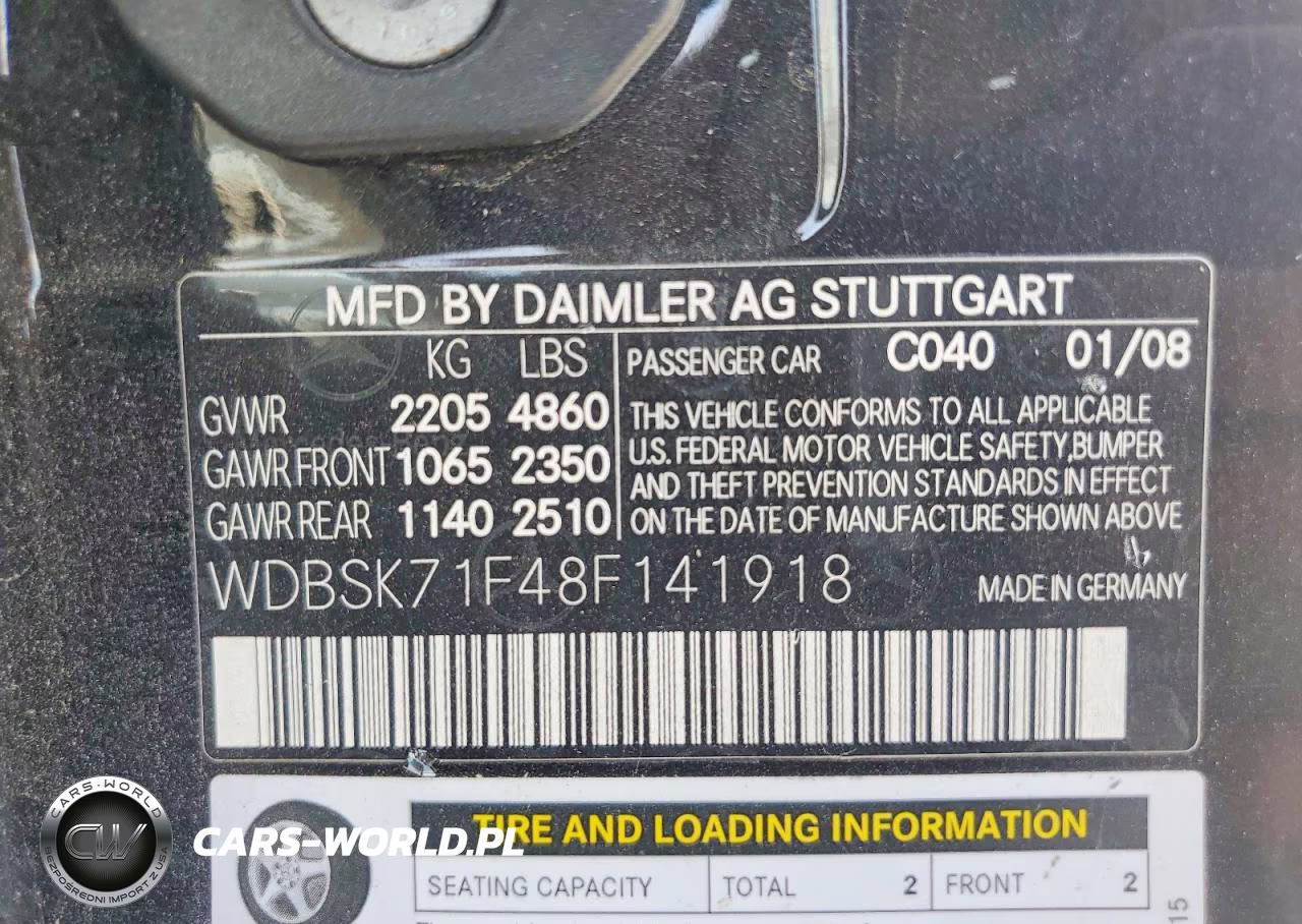 2008 Mercedes-Benz Sl 550 VIN:WDBSK71F48F141918 - 12