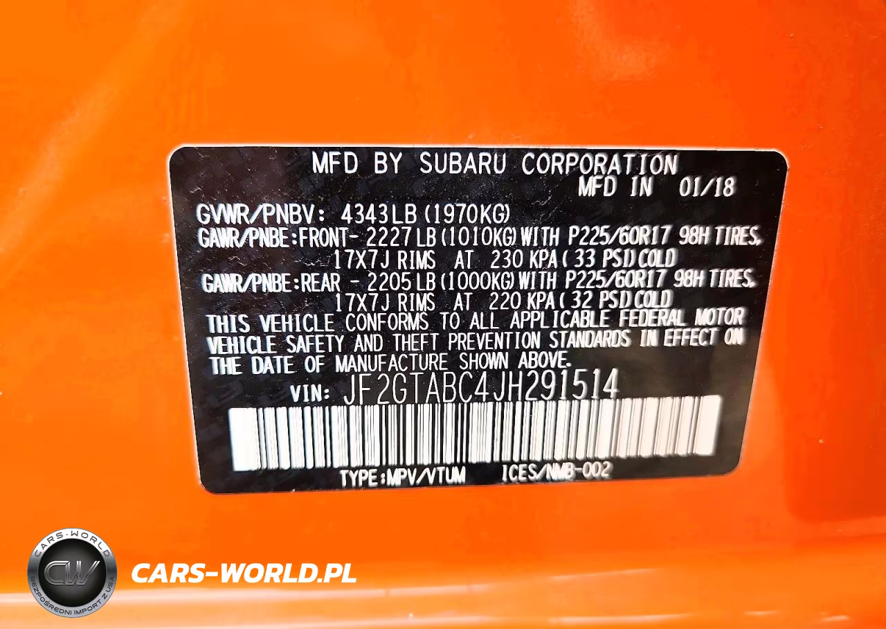 2018 Subaru Crosstrek Premium VIN:JF2GTABC4JH291514 - 13
