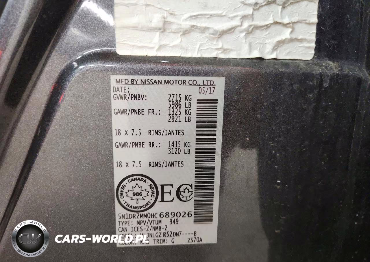 2017 Nissan Pathfinder Platinum-S-Sl-Sv VIN:5N1DR2MM0HC689026 - 13