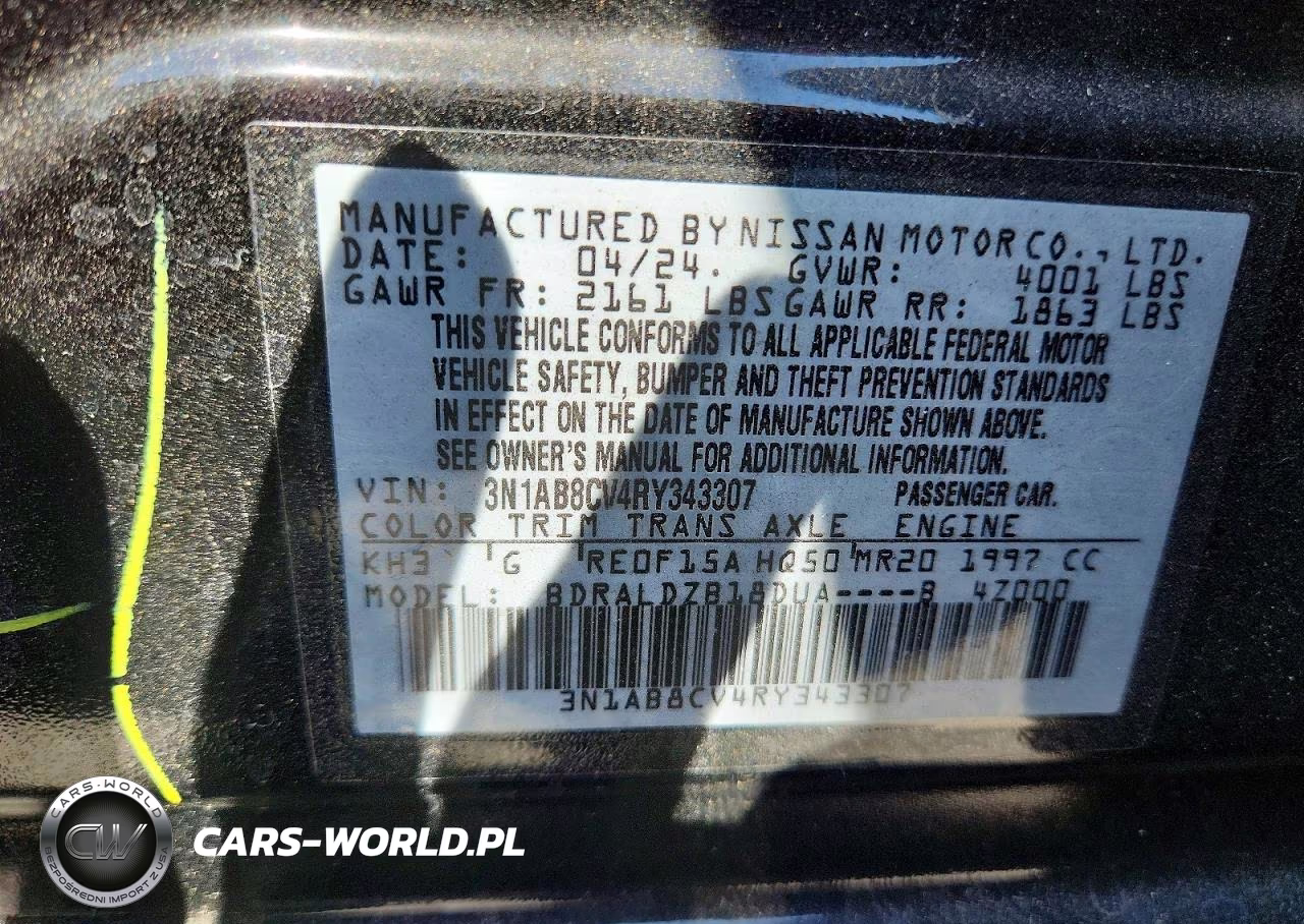 2024 Nissan Sentra Sv VIN:3N1AB8CV4RY343307 - 12