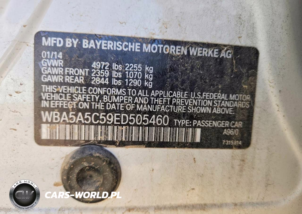 2014 BMW 528 I VIN:WBA5A5C59ED505460 - 12