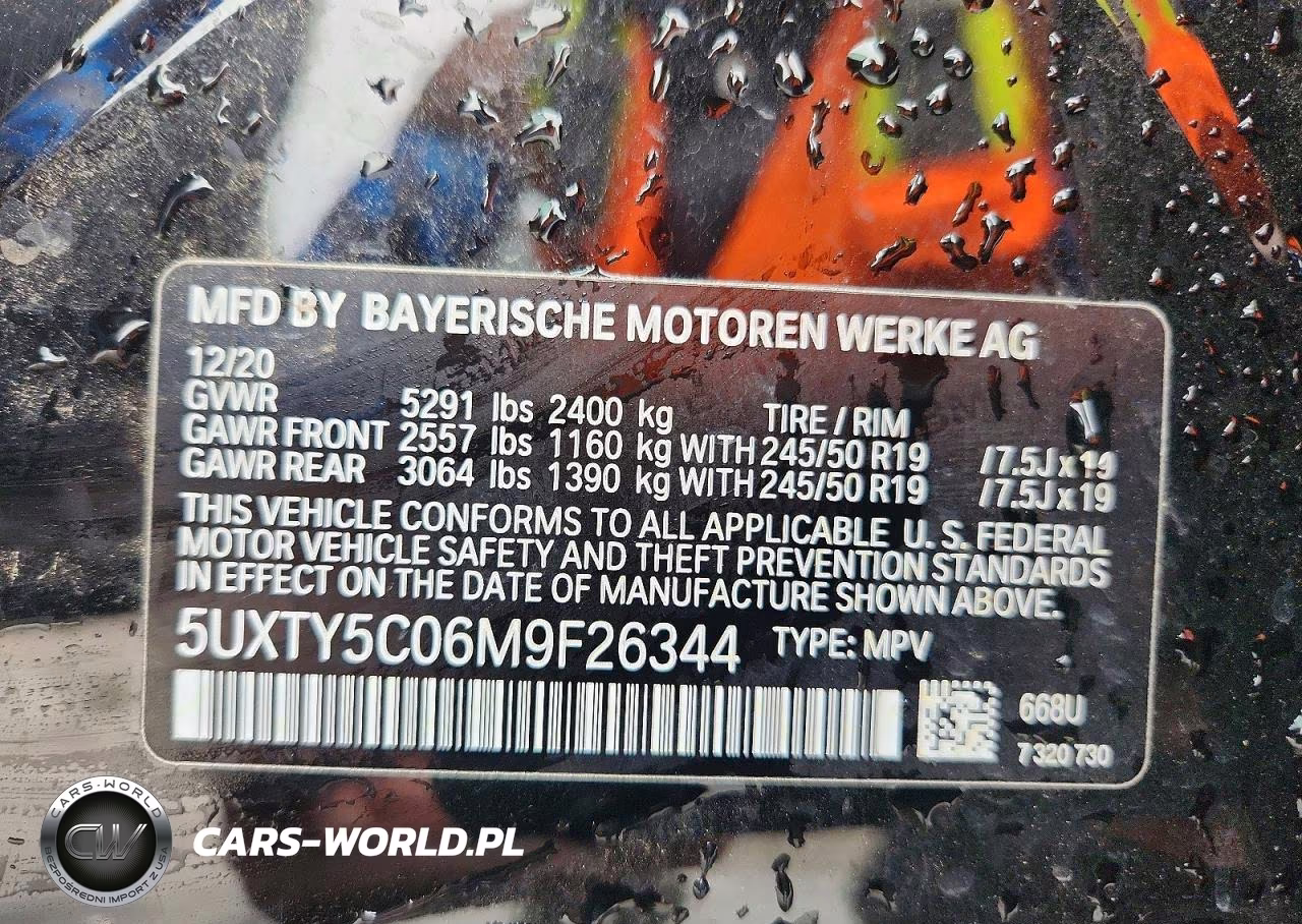 2021 BMW X3 xDrive30I VIN:5UXTY5C06M9F26344 - 13