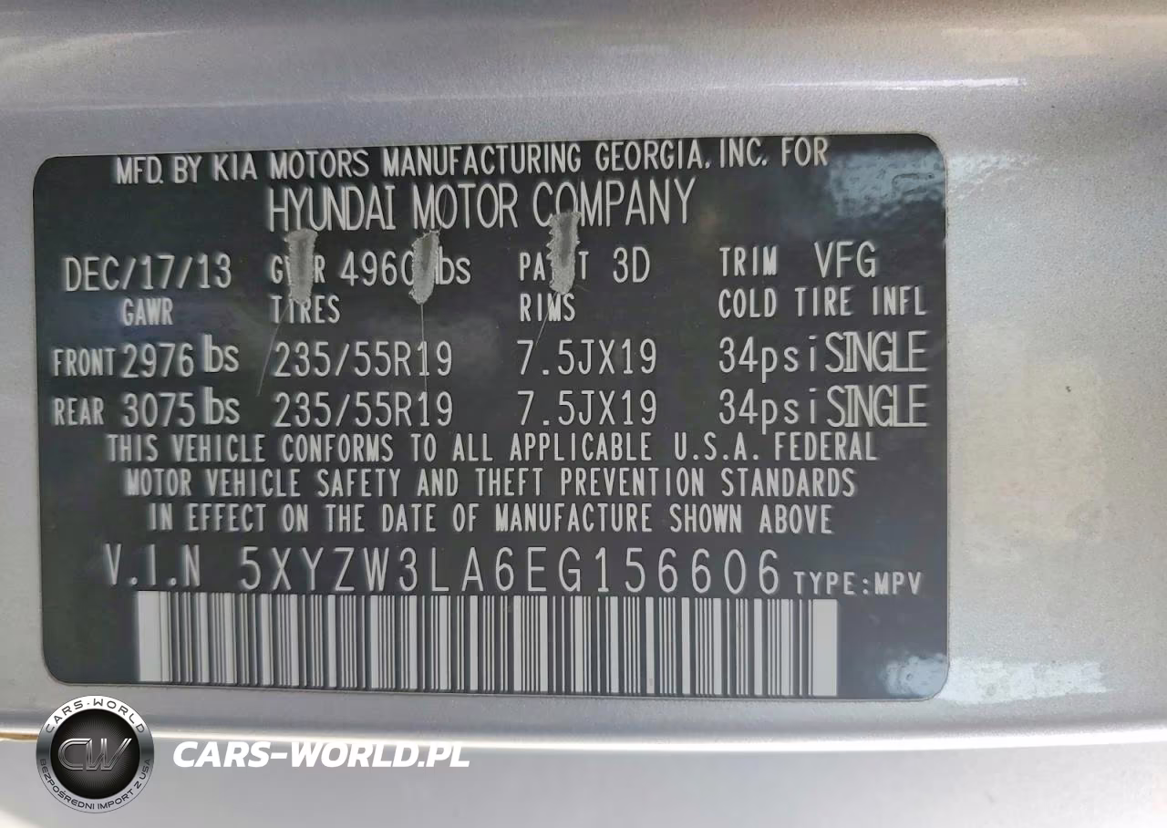 2014 Hyundai Santa Fe Sport 2.0T VIN:5XYZW3LA6EG156606 - 13