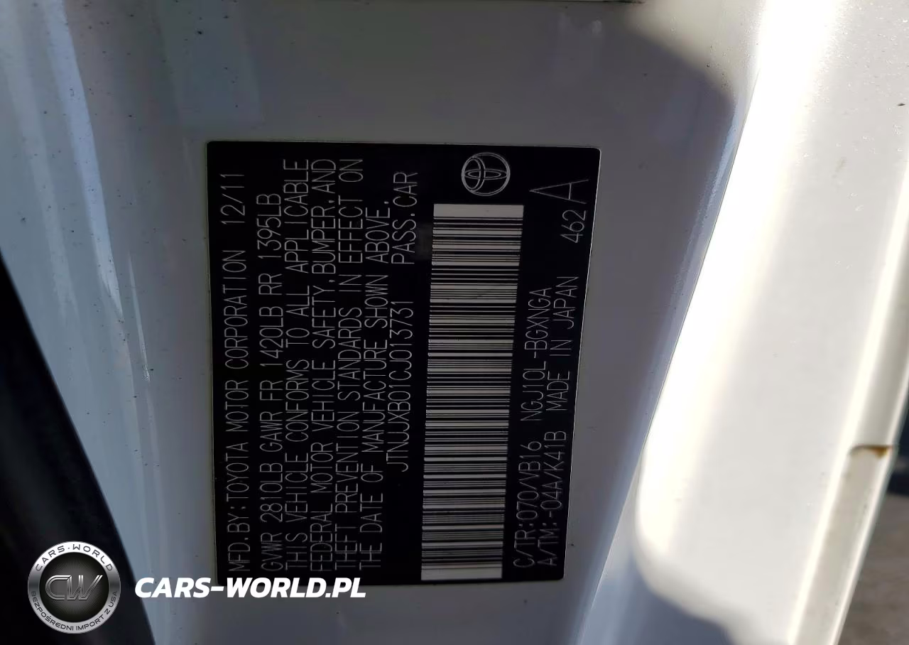 2012 Scion Iq Base VIN:JTNJJXB01CJ013731 - 12
