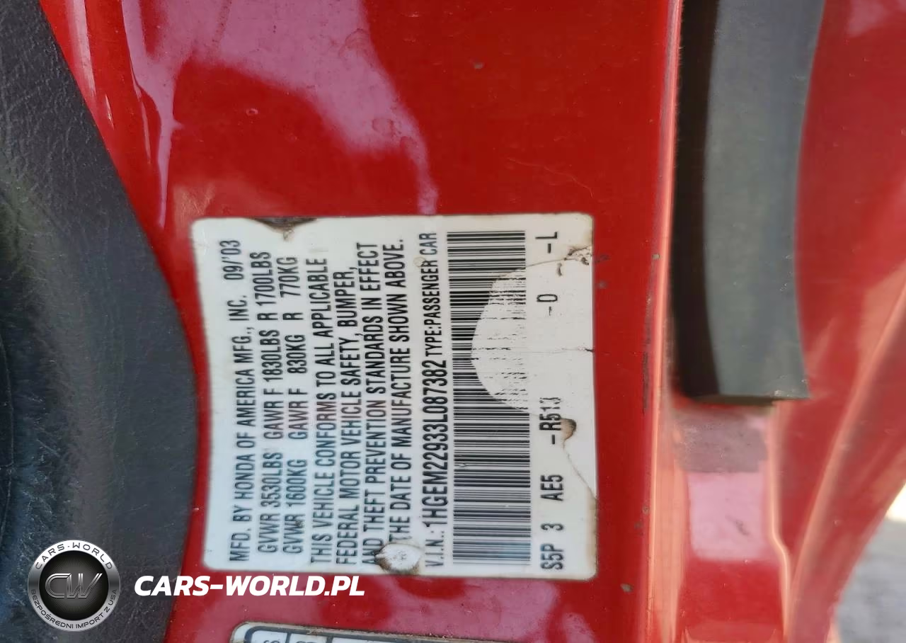 2003 Honda Civic Ex VIN:1HGEM22933L087382 - 12