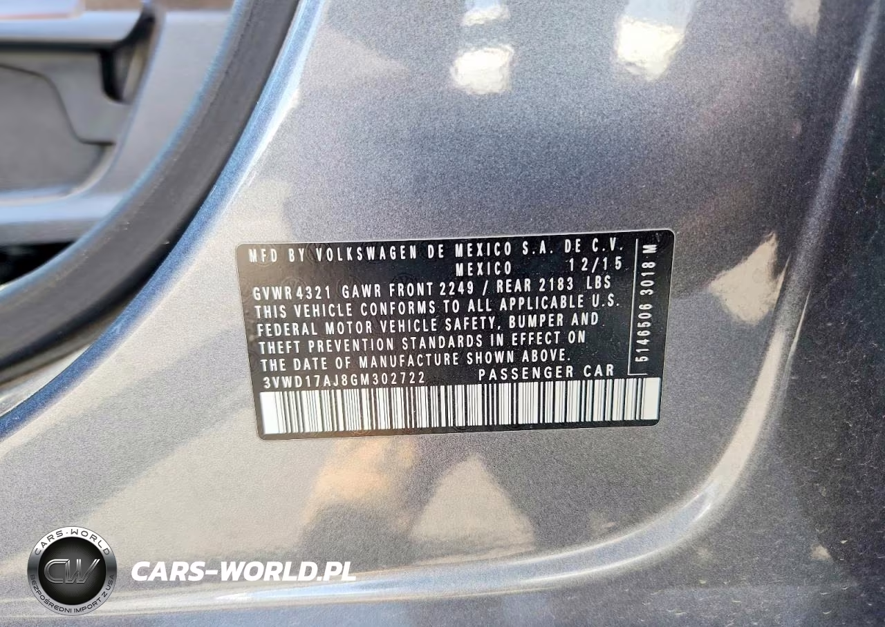 2016 Volkswagen Jetta Sport VIN:3VWD17AJ8GM302722 - 13