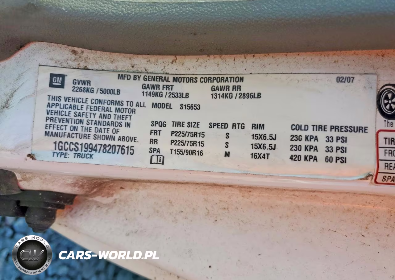 2007 Chevrolet Colorado VIN:1GCCS199478207615 - 12