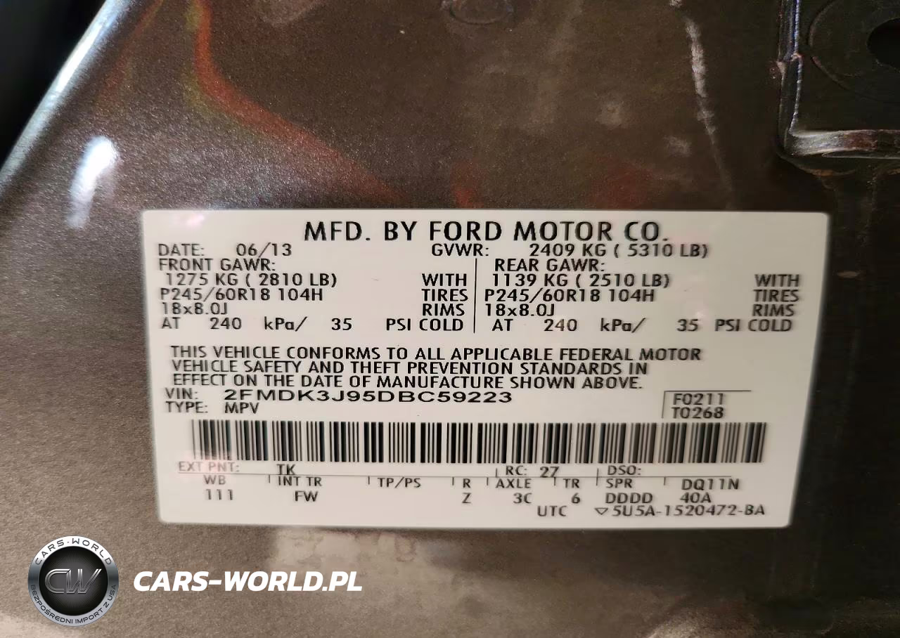 2013 Ford Edge Sel VIN:2FMDK3J95DBC59223 - 12