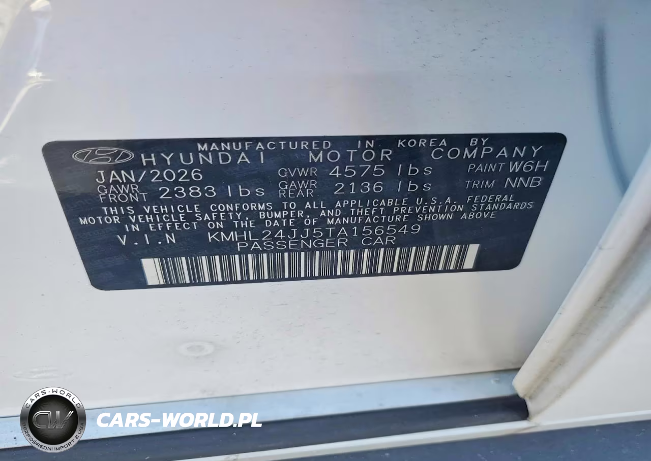 2026 Hyundai Sonata Hybrid Blue VIN:KMHL24JJ5TA156549 - 12