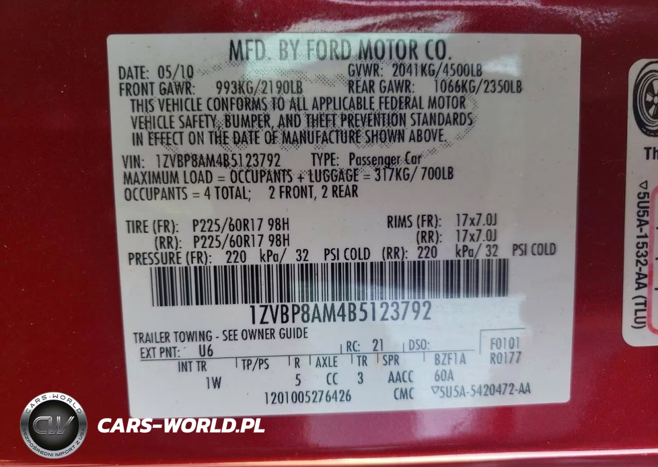 2011 Ford Mustang Base VIN:1ZVBP8AM4B5123792 - 12